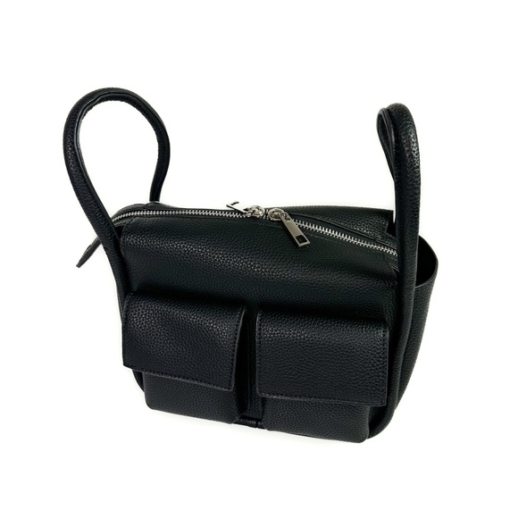 Anthropologie Faux Leather Utility Box Bag in Black NWT - Picture 8 of 11